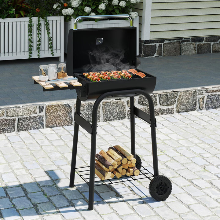 Giantex Portable Charcoal Grill with Foldable Side Table