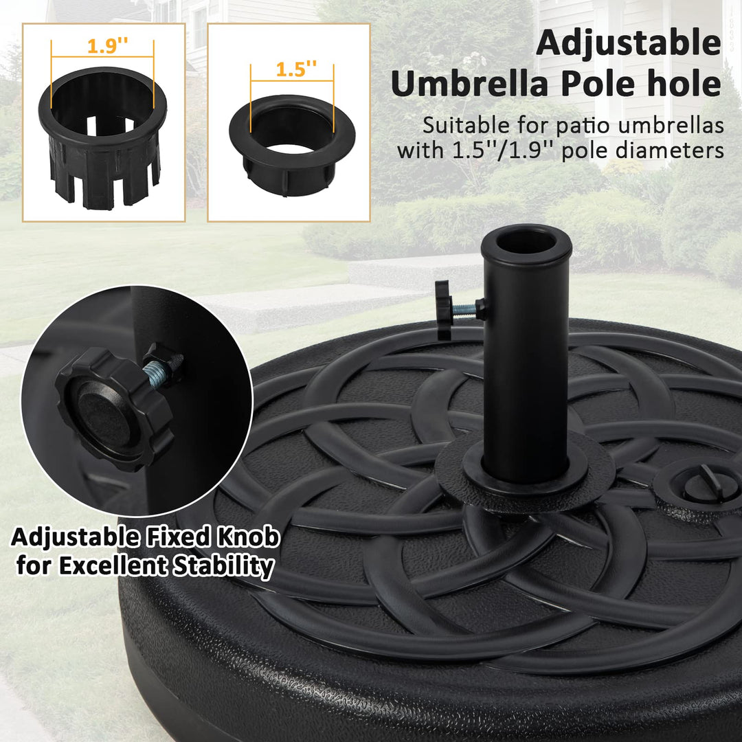 Giantex Fillable Umbrella Base | 102 lbs Heavy Duty HDPE Patio Umbrella Stand
