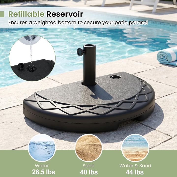 Giantex Half Round Patio Umbrella Base