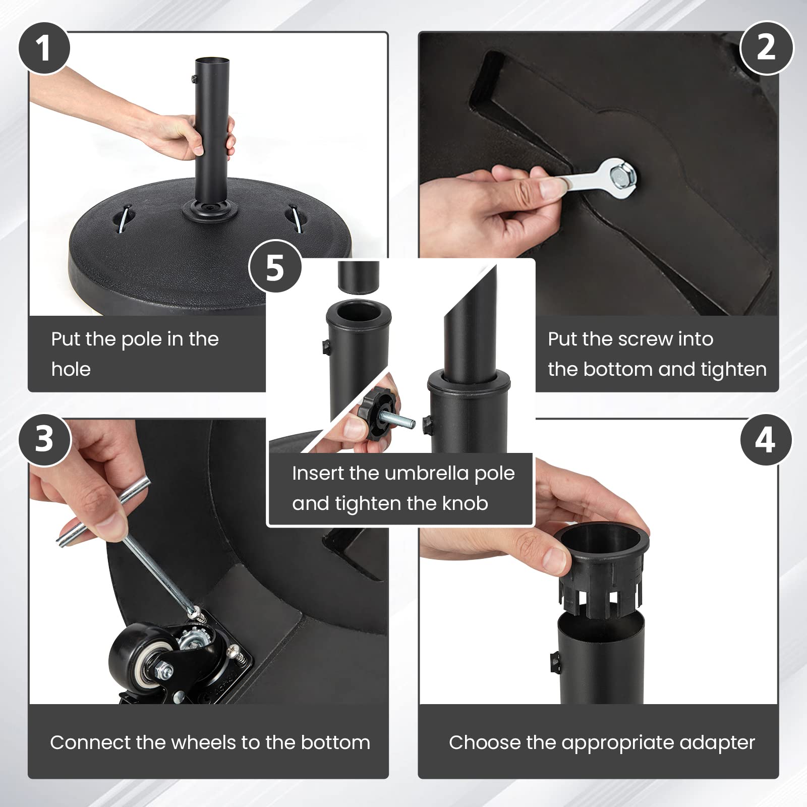 Giantex Umbrella Base with Wheels