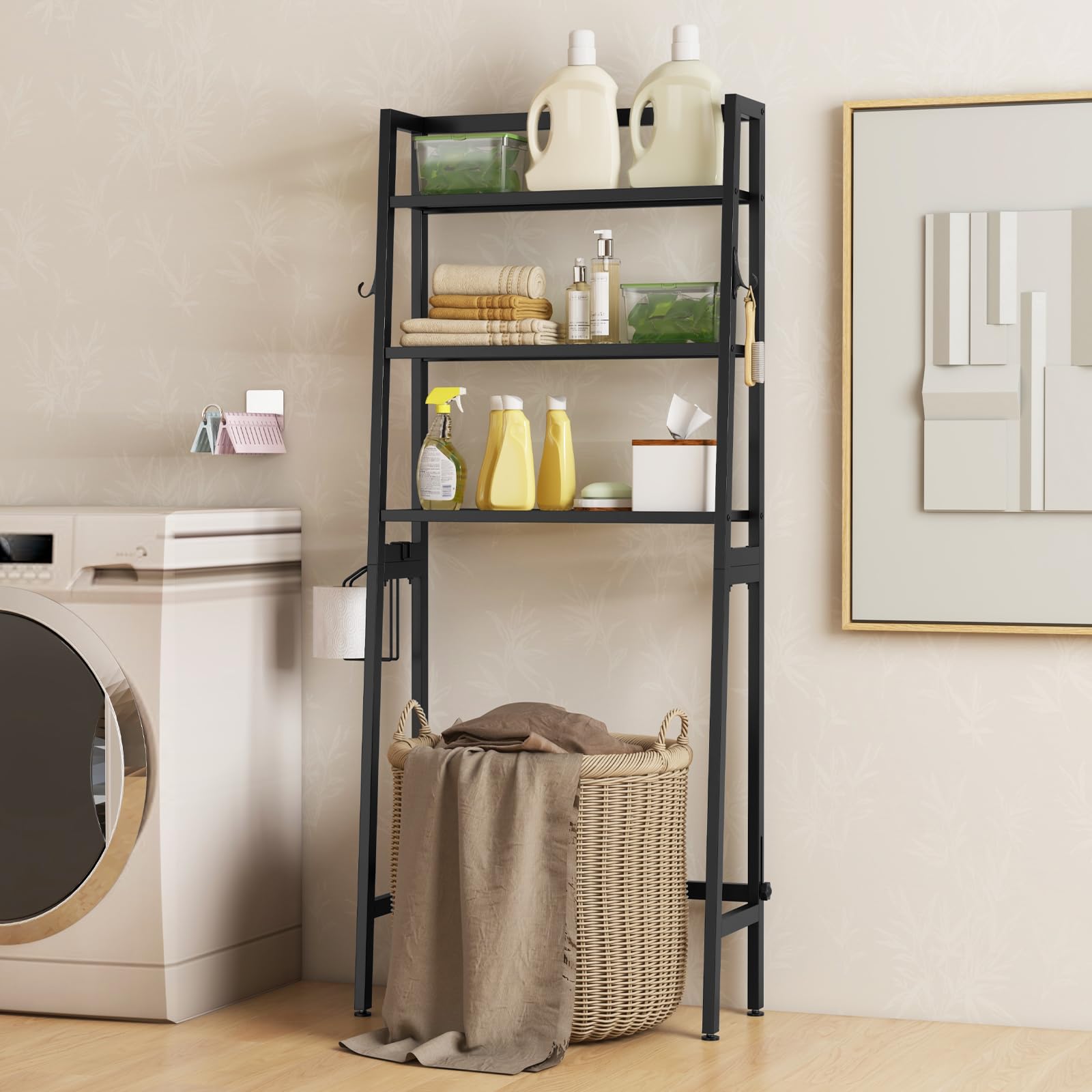 Giantex Over The Toilet Storage Shelf - 3-Tier Freestanding Above Toilet Rack