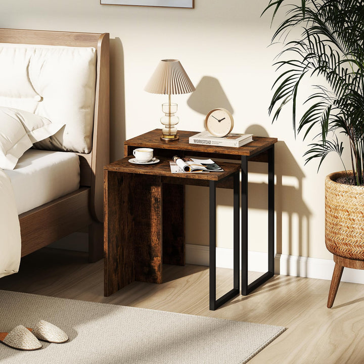 Giantex Nesting Coffee Table Set of 2 for Living Room