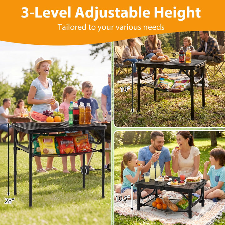 Giantex 2 FT Folding Camping Table Max 28"