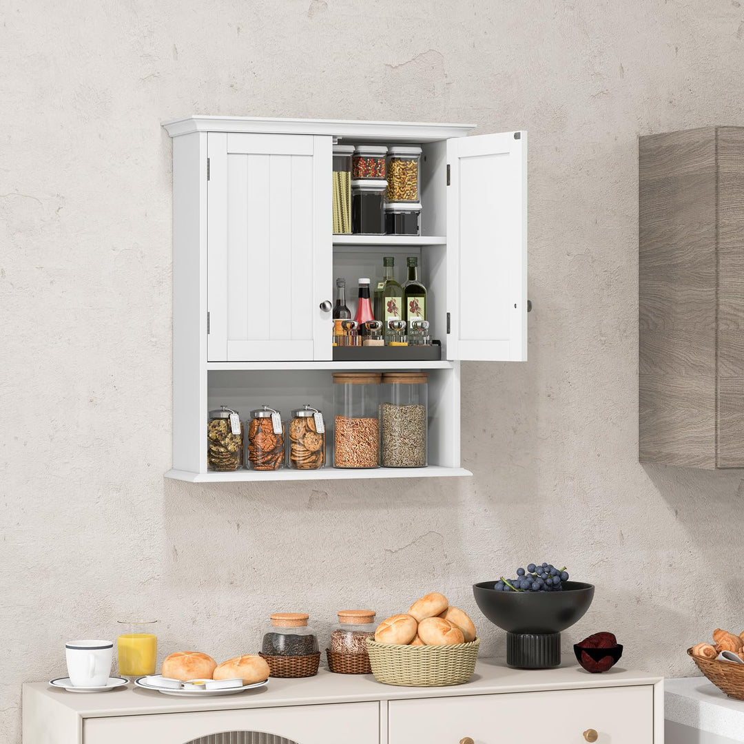 Giantex Wall Mounted Medicine Cabinets - Above Toilet Bathroom Cabinet with Adjustable Shelf