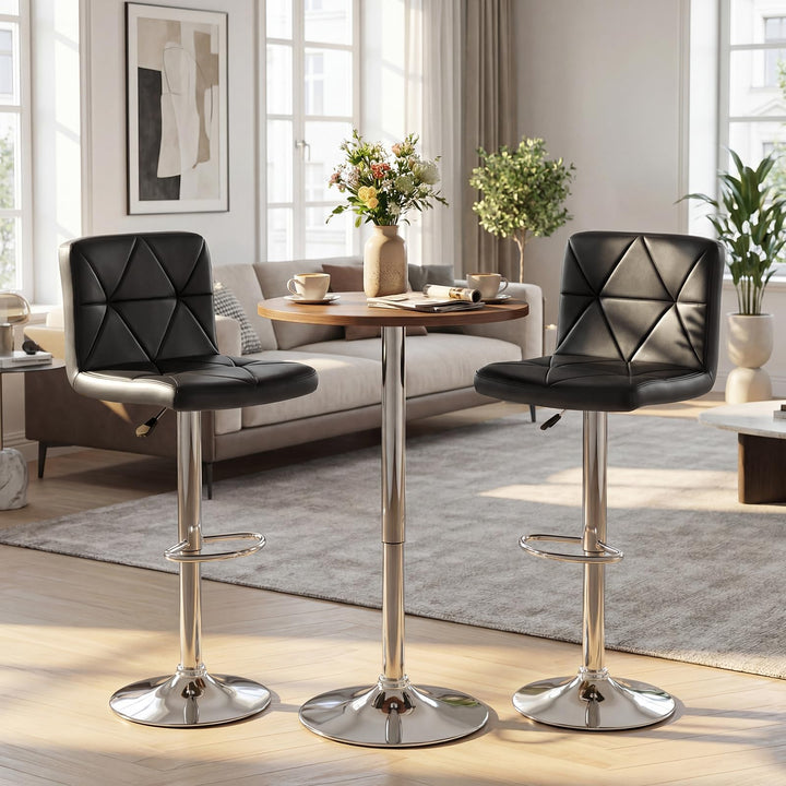 Giantex Modern Faux Leather Upholstered Counter Height Barstools Set of 2/4