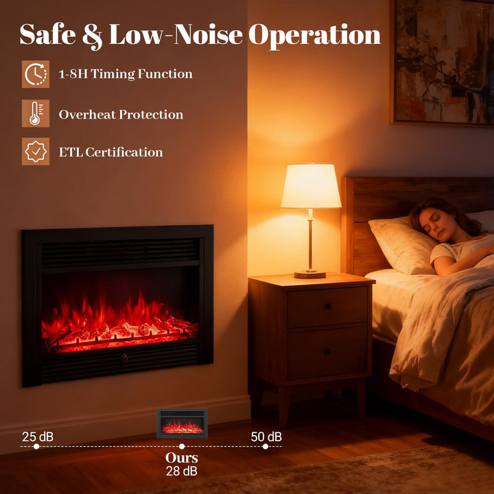 Giantex 33/36 Inch Electric Fireplace Insert