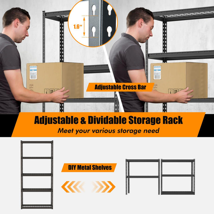Giantex 5-Tier Storage Shelves, 35.5" x 15.5" x 72" Utility Rack Shelf