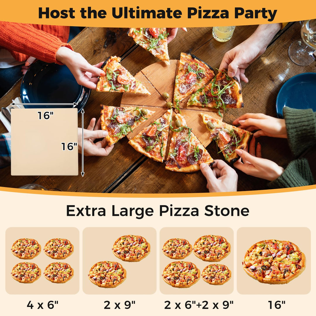 Giantex Wood Fired Outdoor Pizza Oven with 16-Inch Pizza Stone