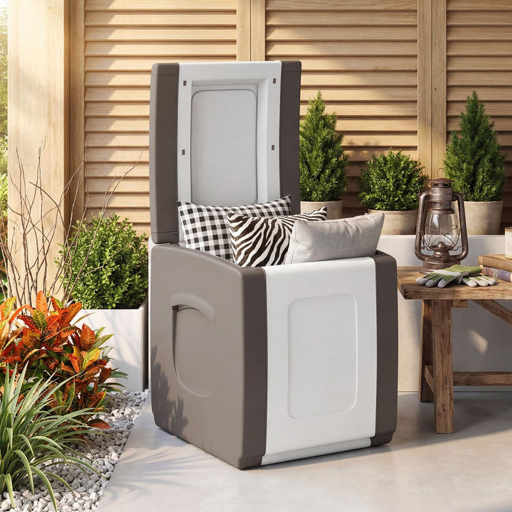 Giantex 27/53/80 Gallon Patio Container with Lockable Lid