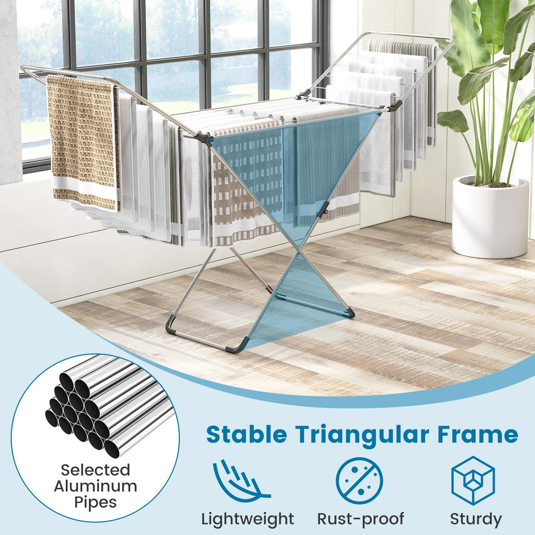 Giantex Clothes Drying Rack, Foldable Laundry Drying Rack w/Aluminum Frame