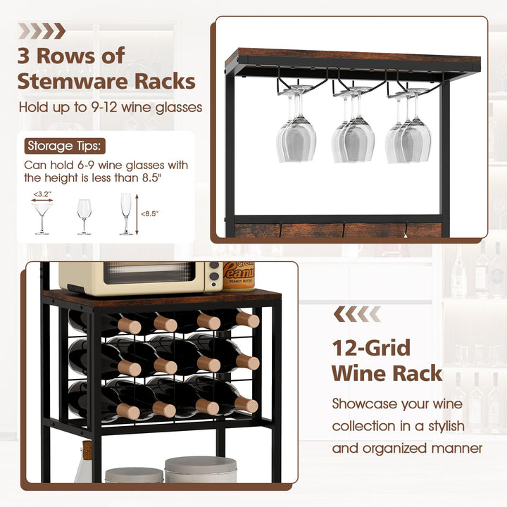 Giantex Tall Wine Rack Freestanding Floor