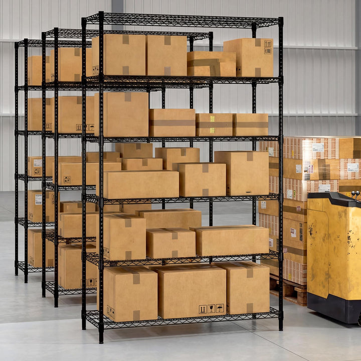 Giantex 6-Tier Metal Storage Shelving Unit with V-Shaped Wire Rack for Home Garage