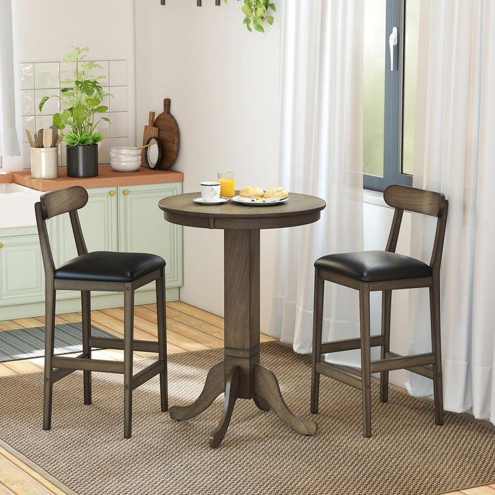 Giantex 3 Pieces Wood Bar Table Set for 2