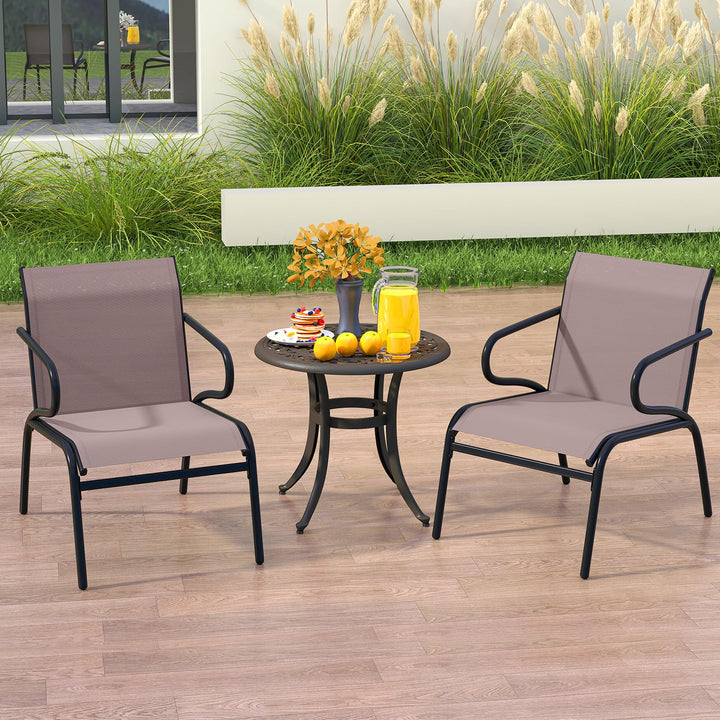 Giantex Outdoor Chairs Set of 2/4/6 All Weather Patio Chairs