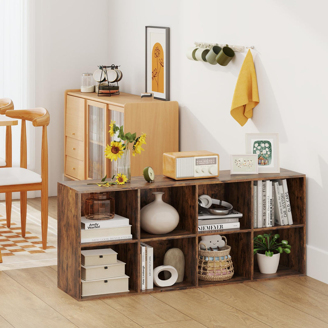 Giantex Floor Standing Bookshelf with Storage and 2 Anti Tipping Kits