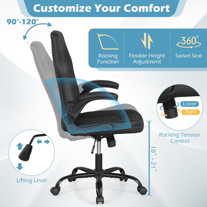 Giantex Ergonomic Computer Desk Chair with Flip-up Arms