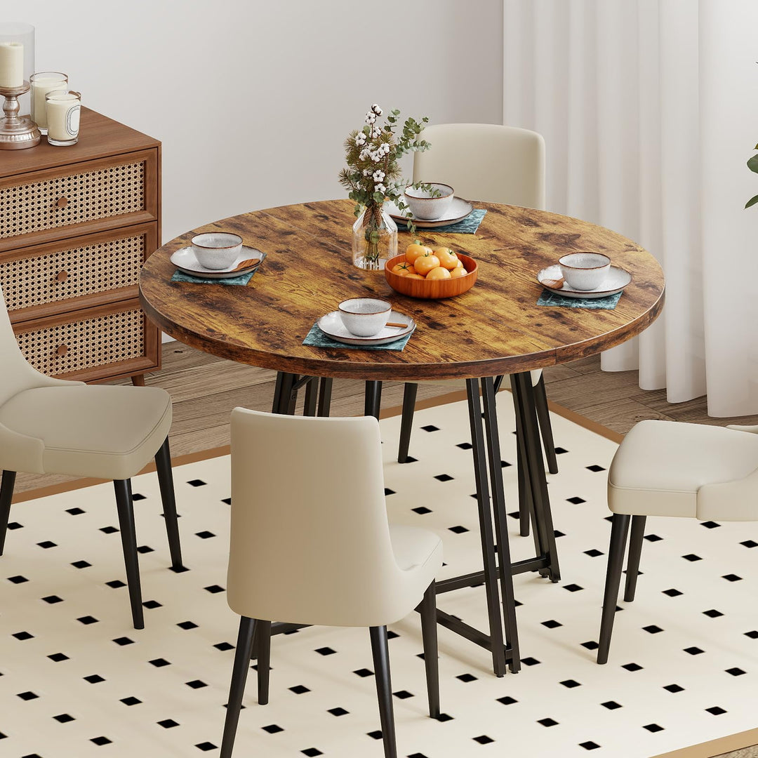 Giantex 47-inches Round Dining Table for 4-6 People