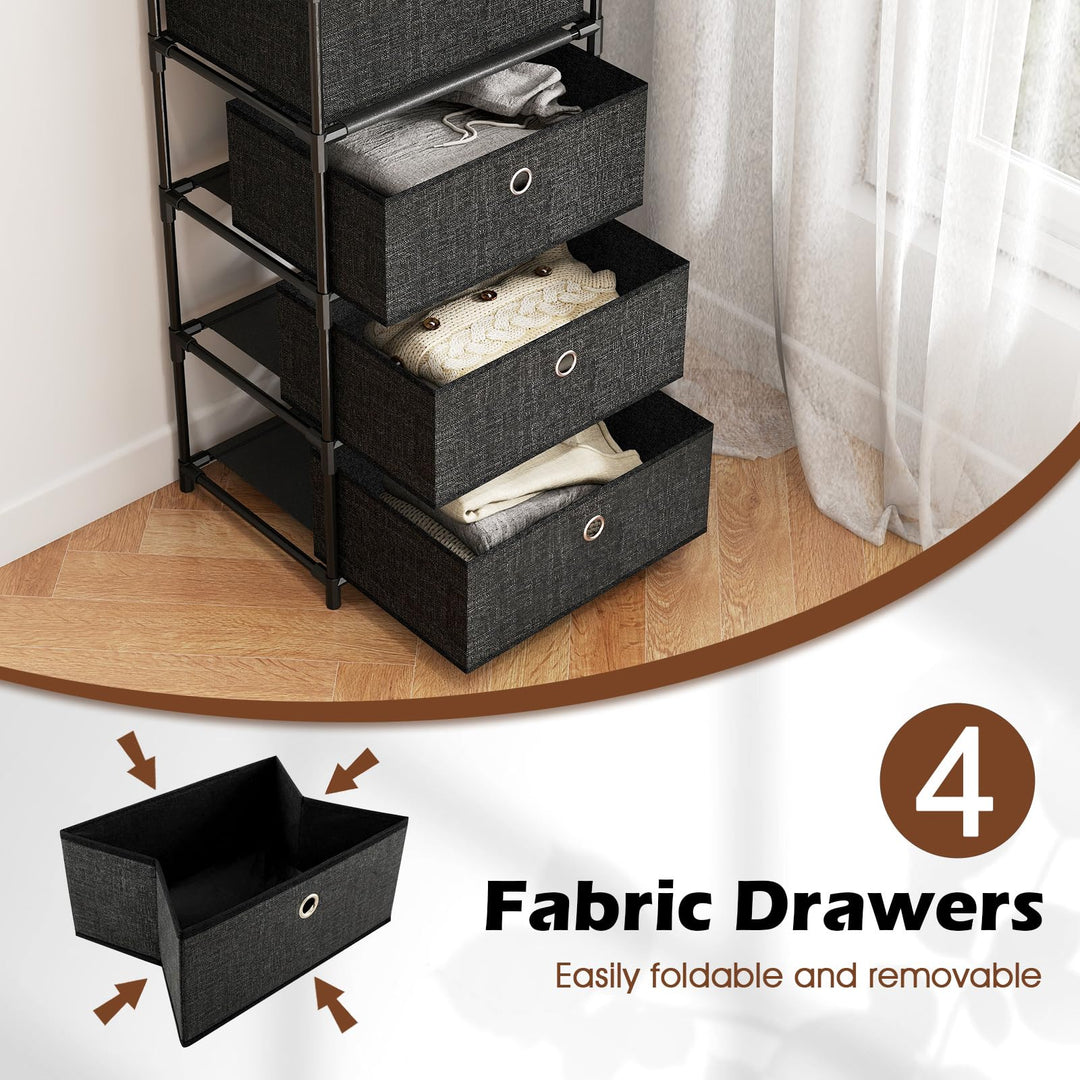 Giantex Dresser with 4 Drawers for Living Room