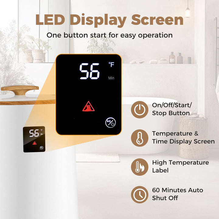 Giantex 18 L Large Blanket Towel Warmer with LED Display for Bathroom