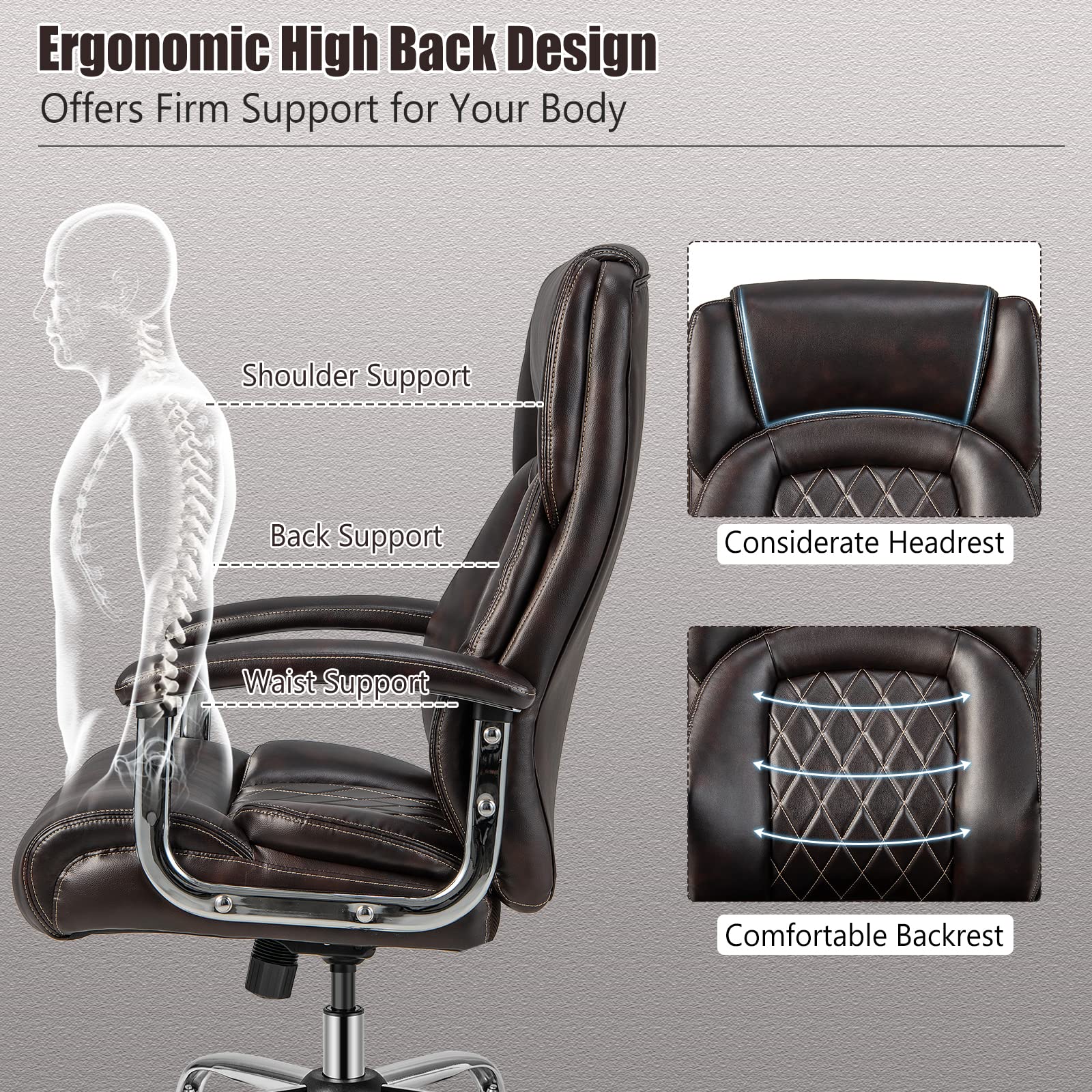 Giantex 500LBS Big and Tall Office Chair