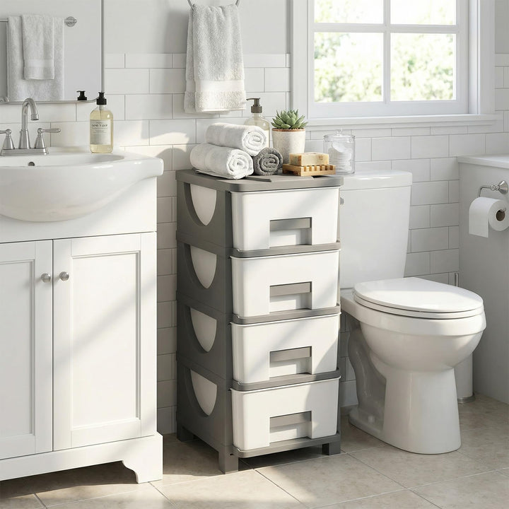 Giantex 2 Pack 4-Drawer Storage Organizer for Bathroom Living Room