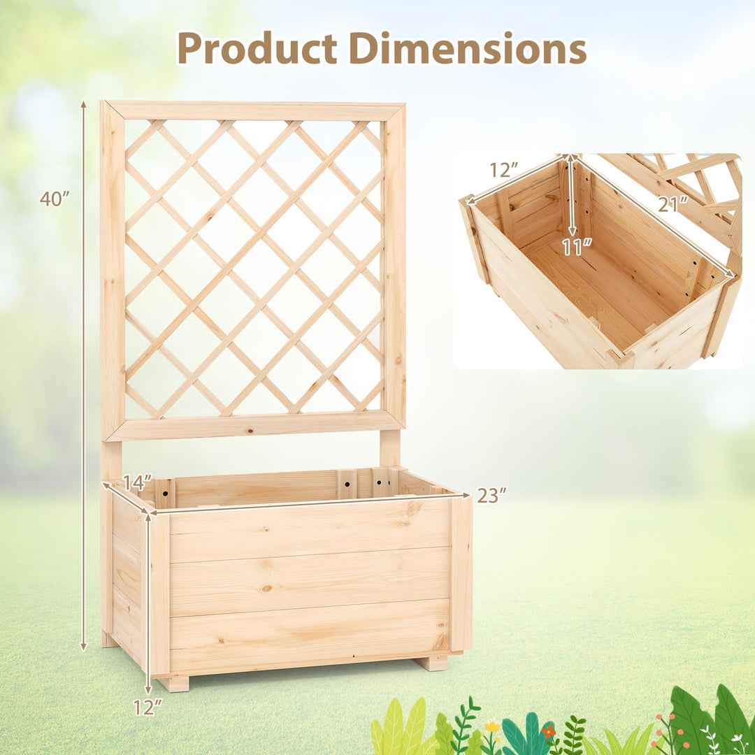 Giantex Raised Garden Bed with Trellis