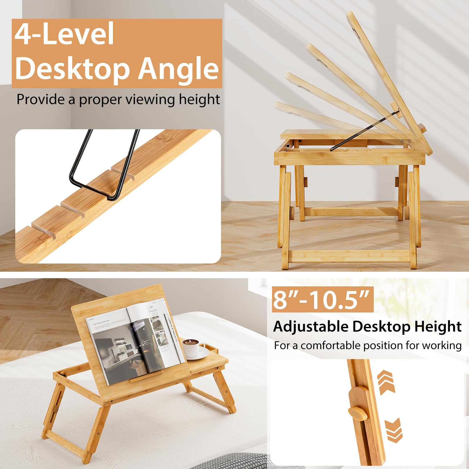 Giantex Bamboo Laptop Desk