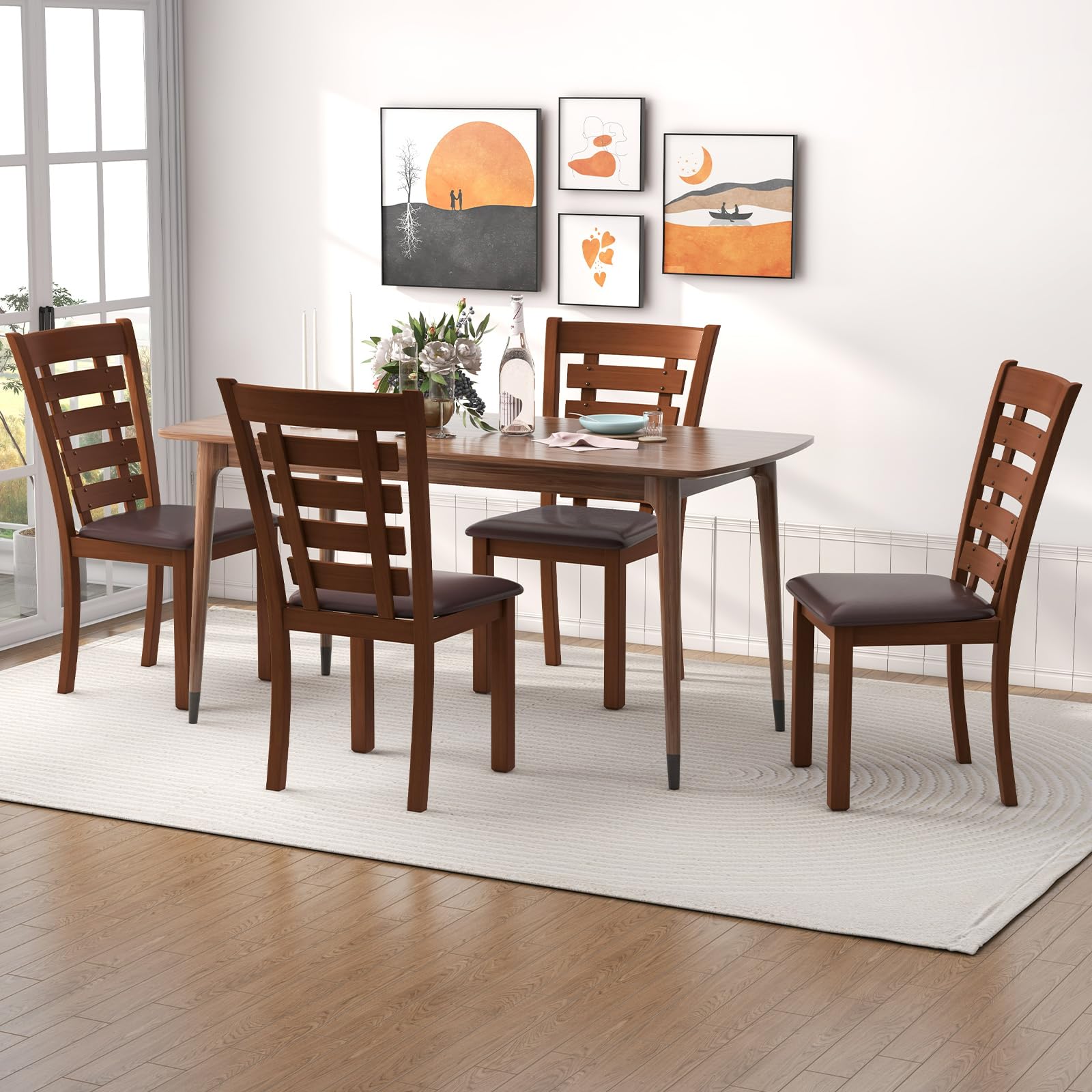 Giantex Wood Dining Chairs Set