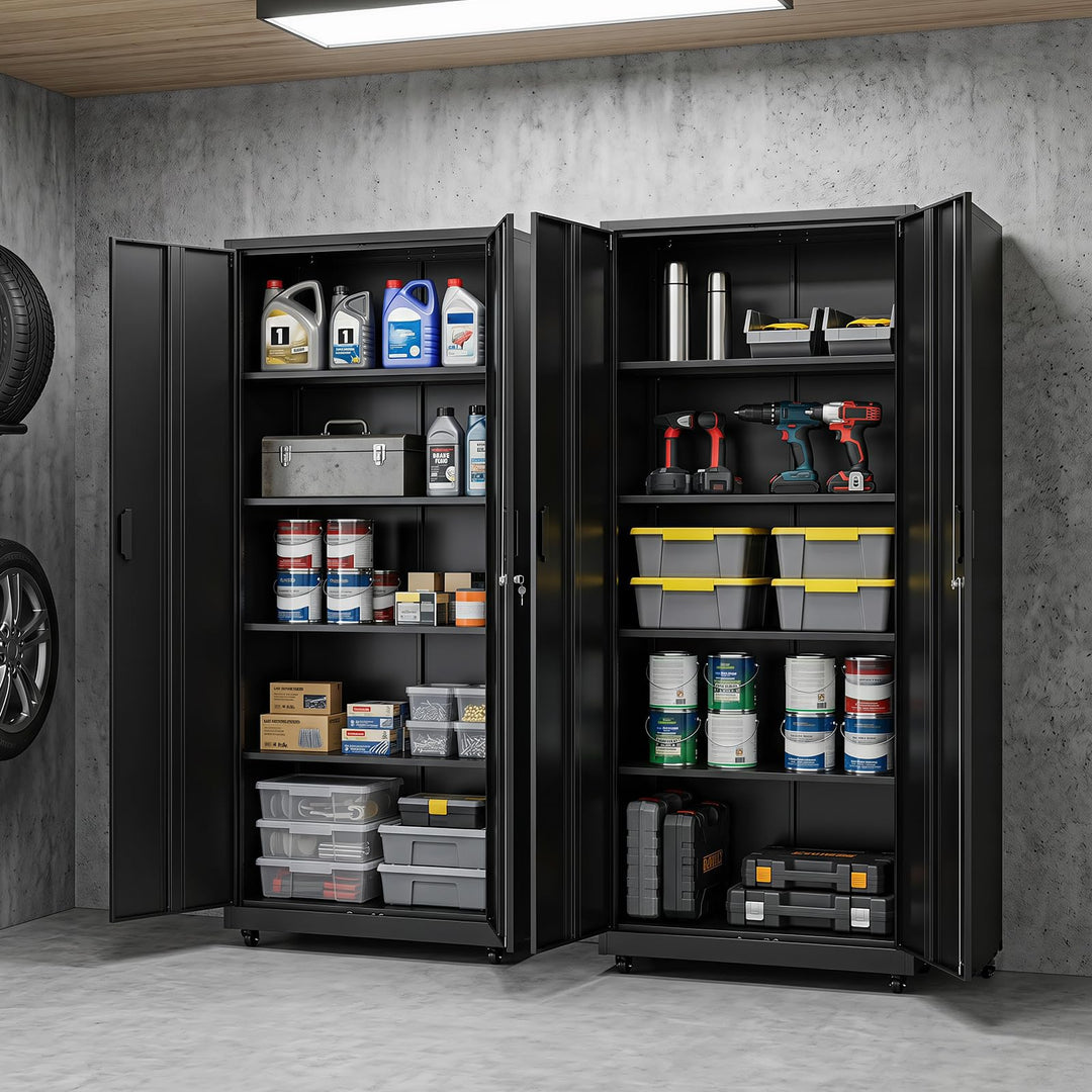 Giantex 73" Tall Metal Storage Cabinet for Garage and Office