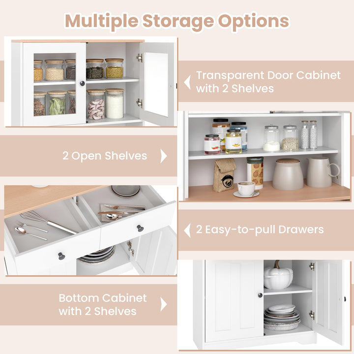 Giantex 67" Kitchen Pantry Cabinet for Dining Room