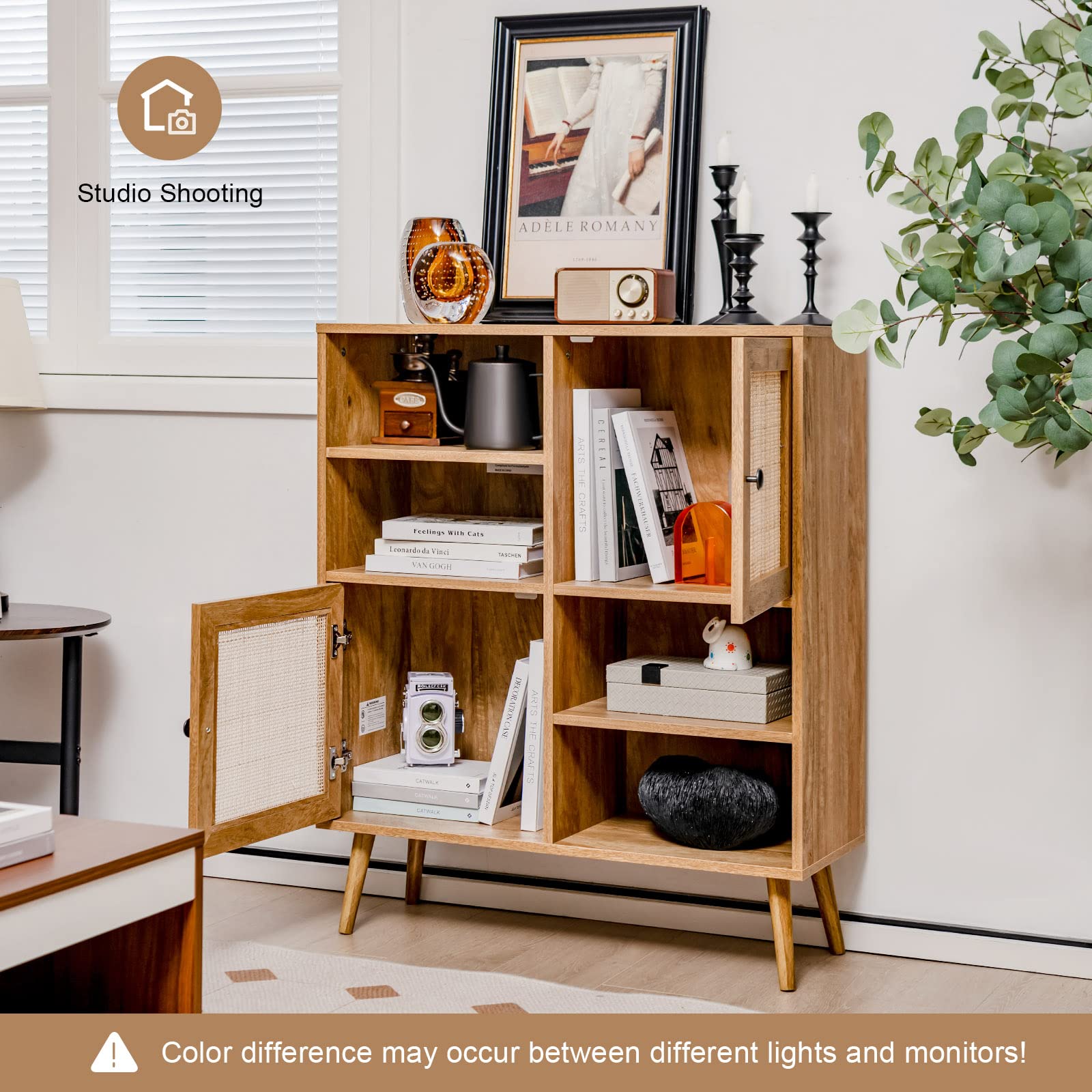 Giantex Buffet Cabinet, Wood Sideboard Storage Cabinet