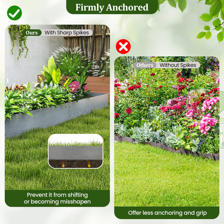 Giantex 6 Pack Galvanized Steel Landscape Edging