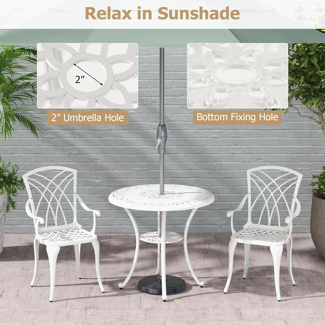 Giantex 5 Piece Patio Dining Set, All Weather Resistant Cast Aluminum Patio Furniture Set for 4