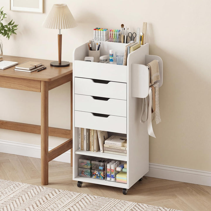 Giantex Craft Storage Cart - Utility Organizer Cart with 3 Drawers