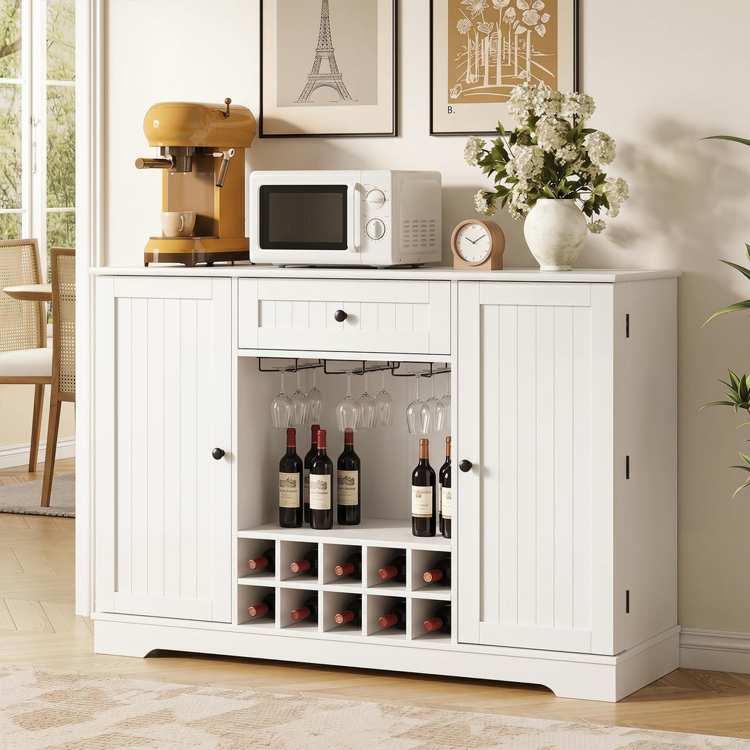 Giantex 47.2" Sideboard Buffet Cabinet with Drawer &amp; Wine Rack
