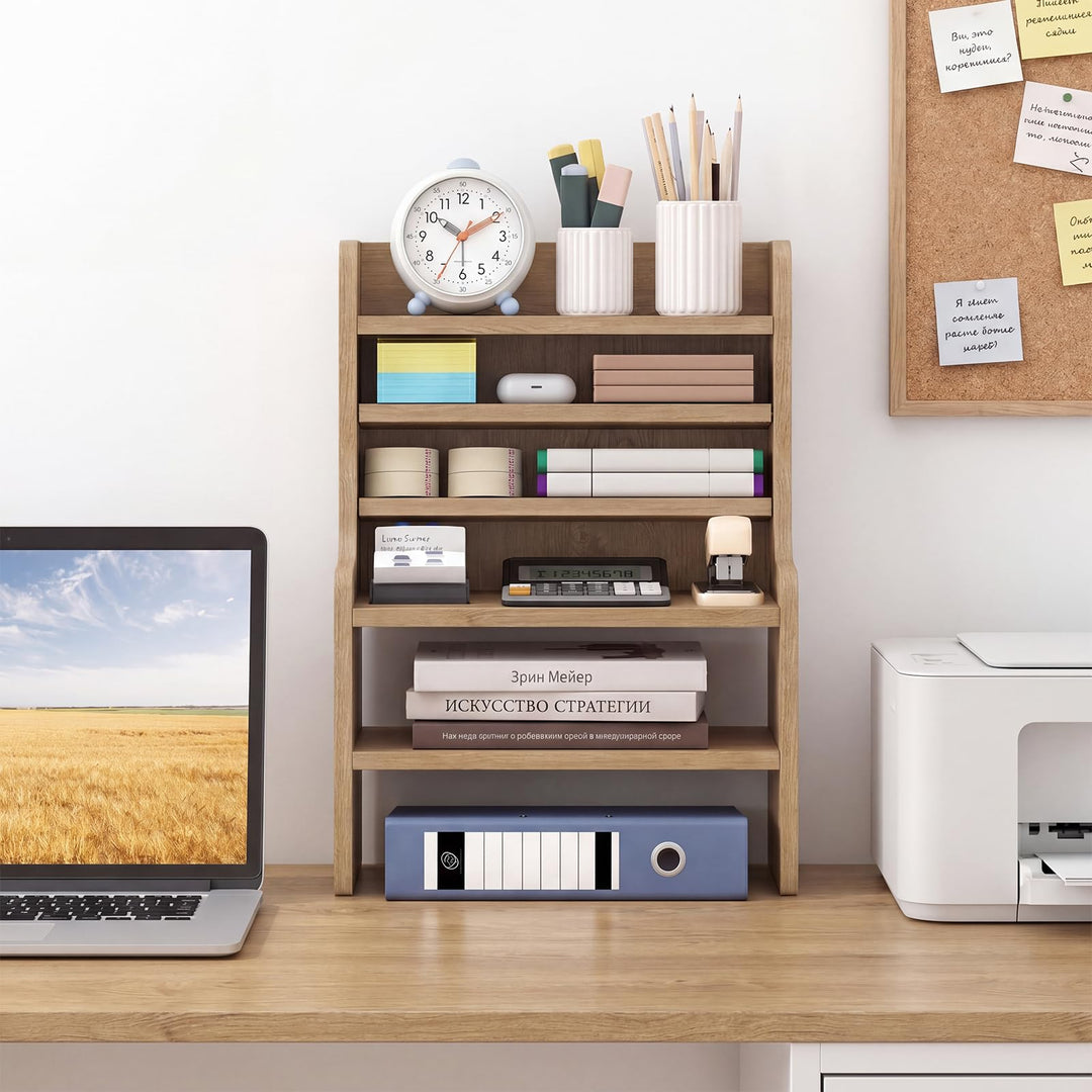Giantex Desktop Bookshelf | 16.5" Desk Hutch Dorm with Open Cubes