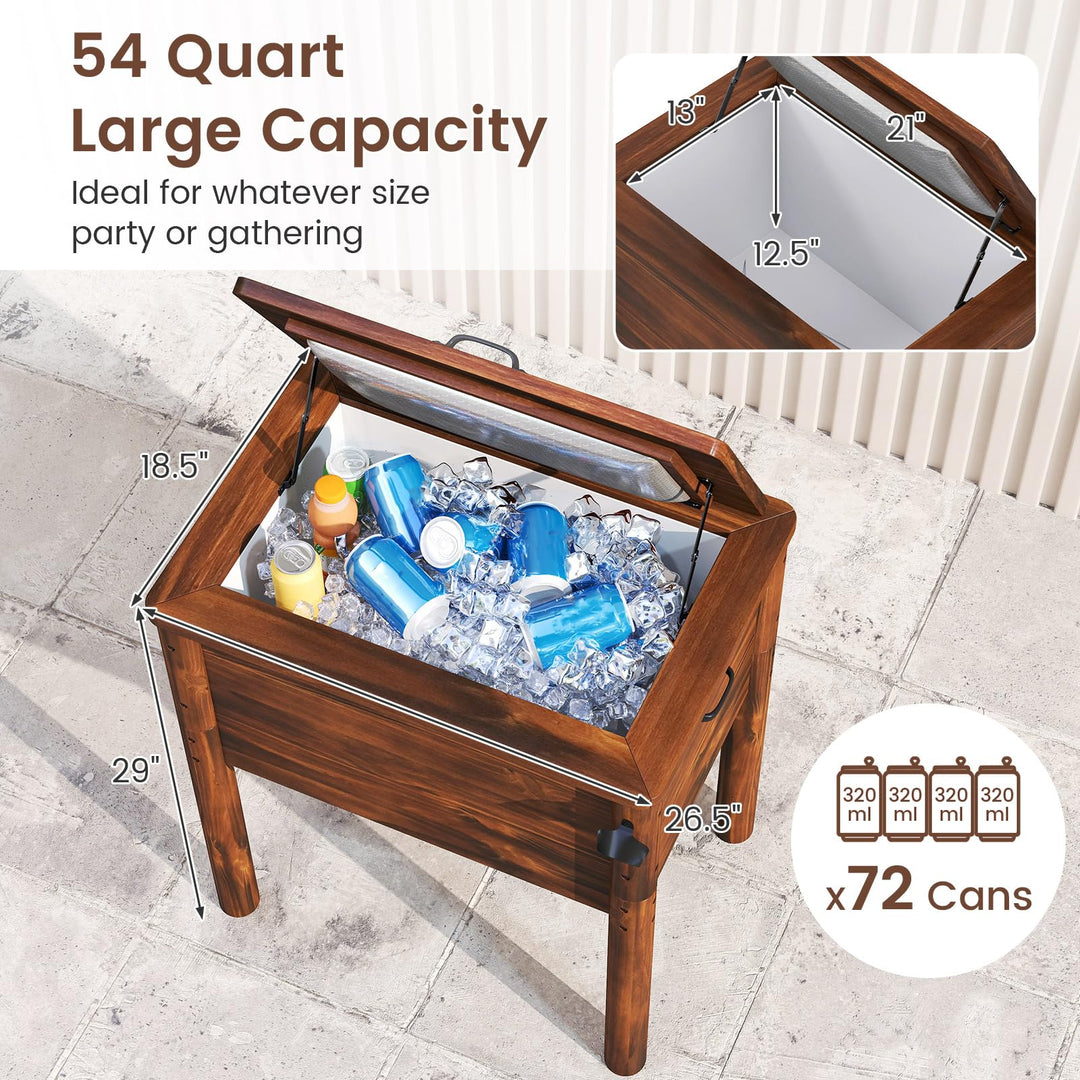 Giantex Wooden Patio Cooler