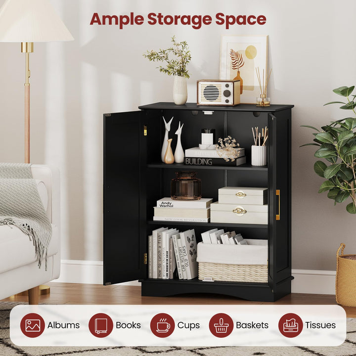 Giantex Bathroom Storage Cabinet Modern 31.5" Cupboard with Adjustable Shelves