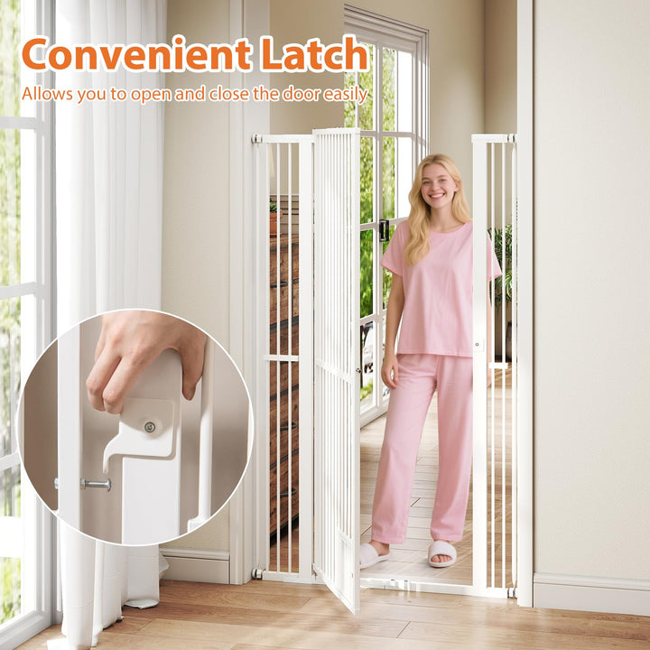 Giantex 67.5" Extra Tall Pet Gate Heavy-Duty Metal Cat Gate with 30.5"-41" Wide Opening