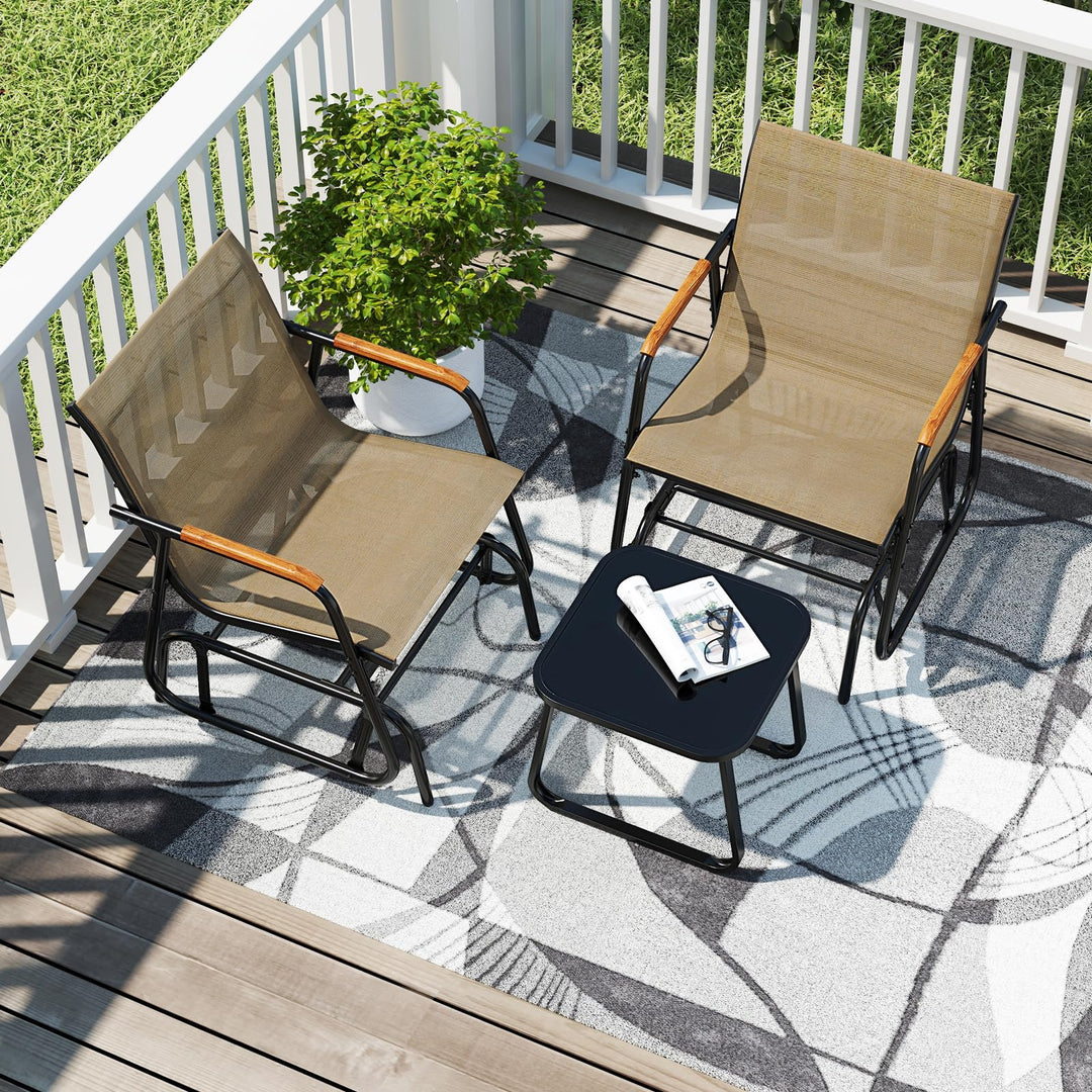 Giantex 3-Piece Outdoor Glider Set