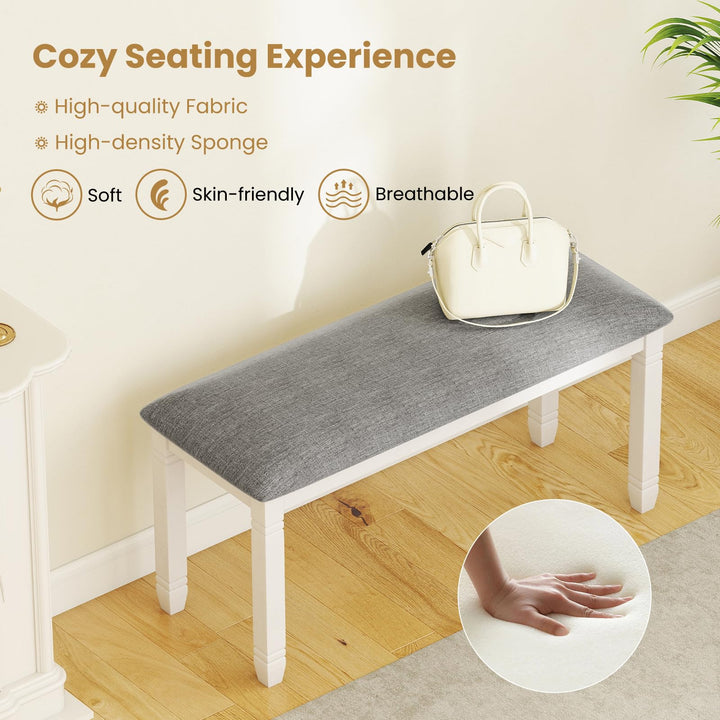 Giantex Upholstered Dining Bench with Padded Seat