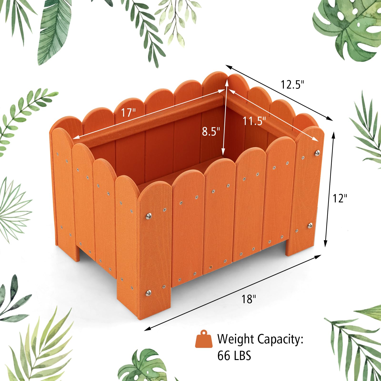 Giantex 2 Pack Rectangular Planter Box