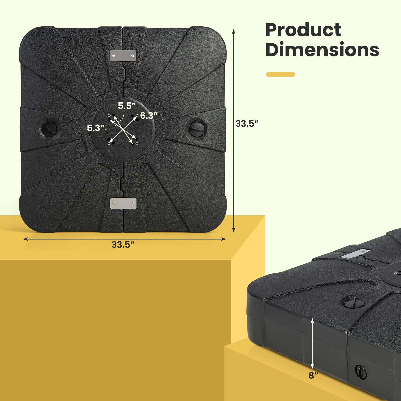 Giantex Cantilever Umbrella Base with Wheels