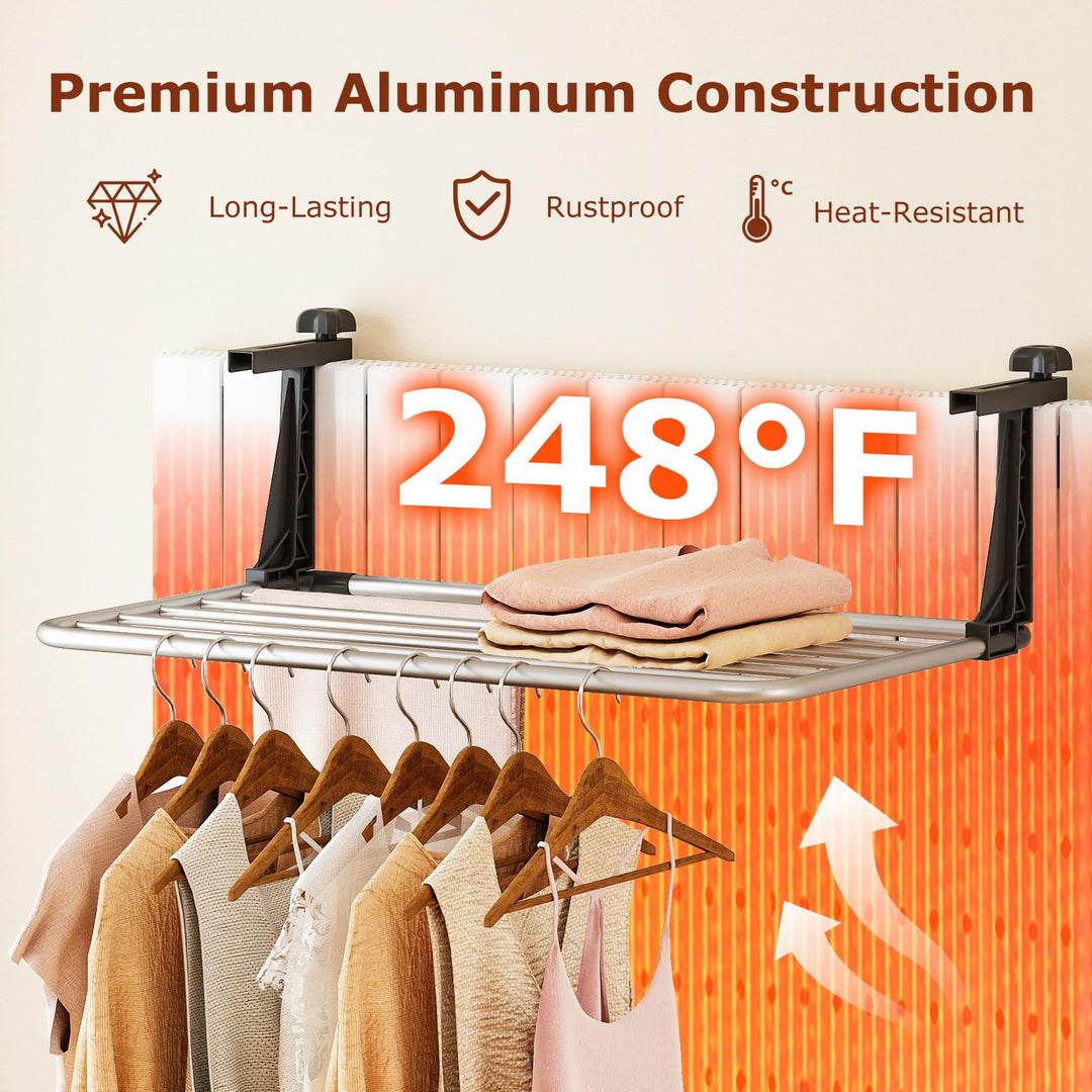 Giantex Portable Clothes Drying Rack 25.5"/31" Aluminum Hanging Laundry Rack