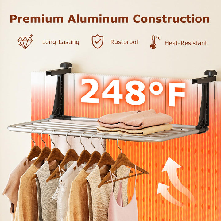 Giantex Portable Clothes Drying Rack 25.5"/31" Aluminum Hanging Laundry Rack