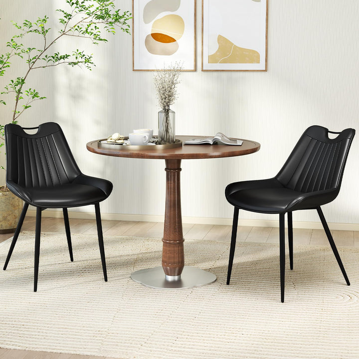 Giantex Dining Chairs Set of 4 PU Leather Upholstered Kitchen Dining Room Chairs