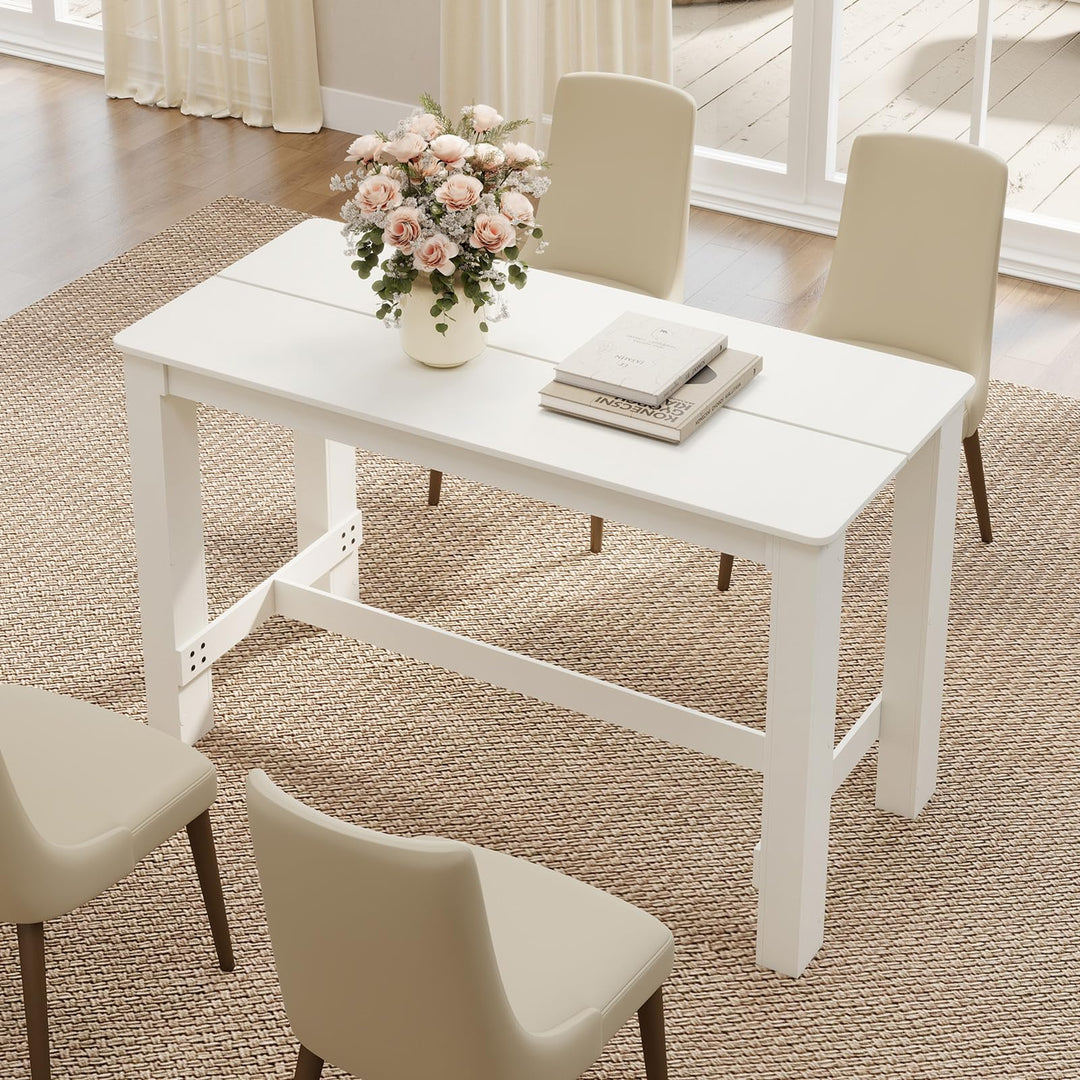 GIANTEX 55-Inches Wooden Dining Table for 4-6 People, Kitchen Table