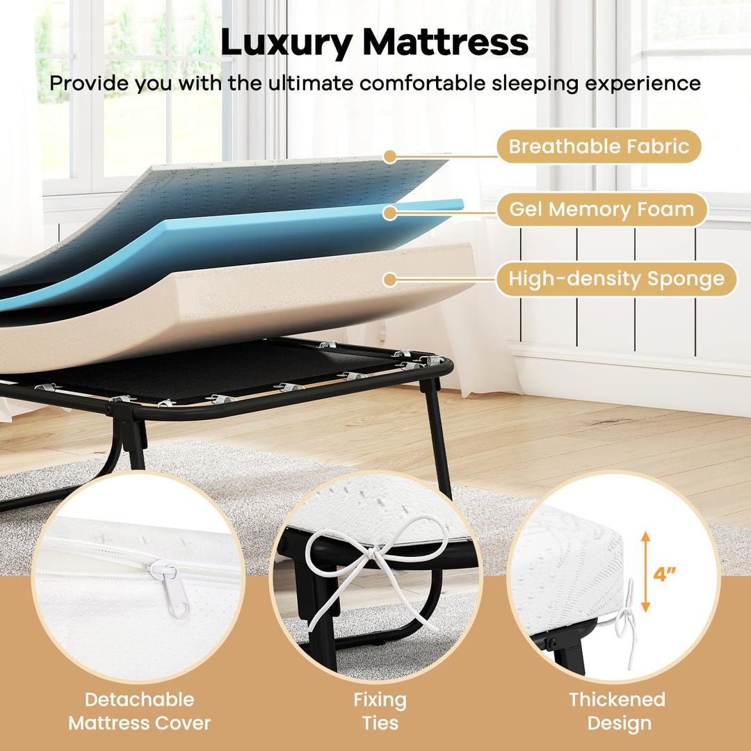 Giantex Folding Bed with Mattress for Adults