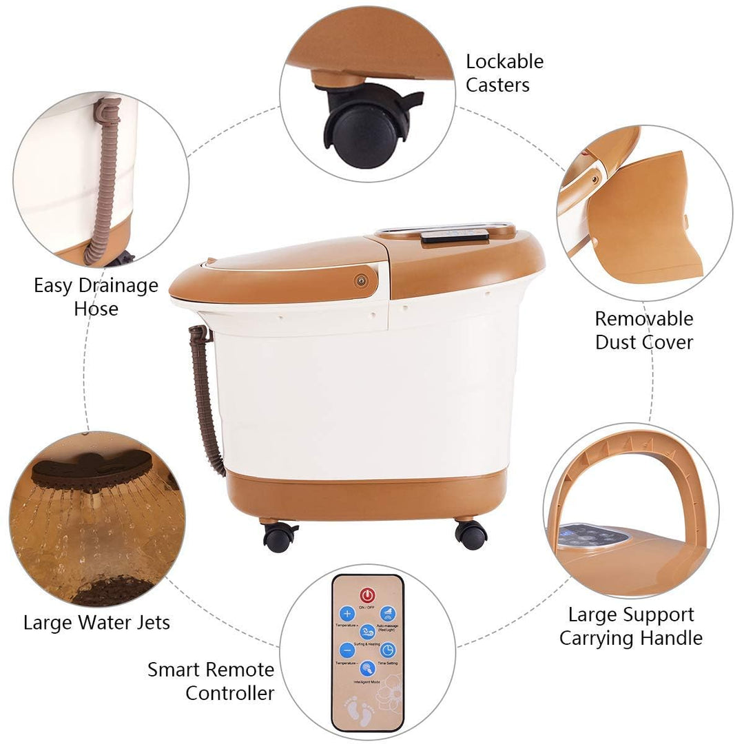 Giantex All in One Foot Spa Bath Massager w/Heating & Surfing