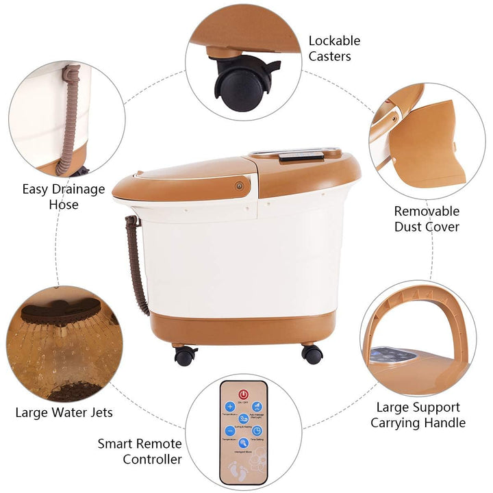 Giantex All in One Foot Spa Bath Massager w/Heating & Surfing